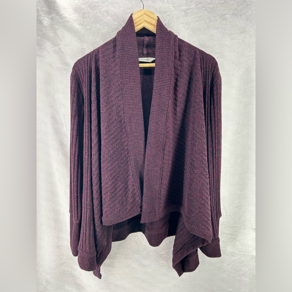 ATHLETA Women’s Tiburon Drape Front Cardigan Burgundy/ Maroon Size Medium
